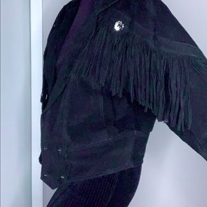 Leather Jacket With Fringe